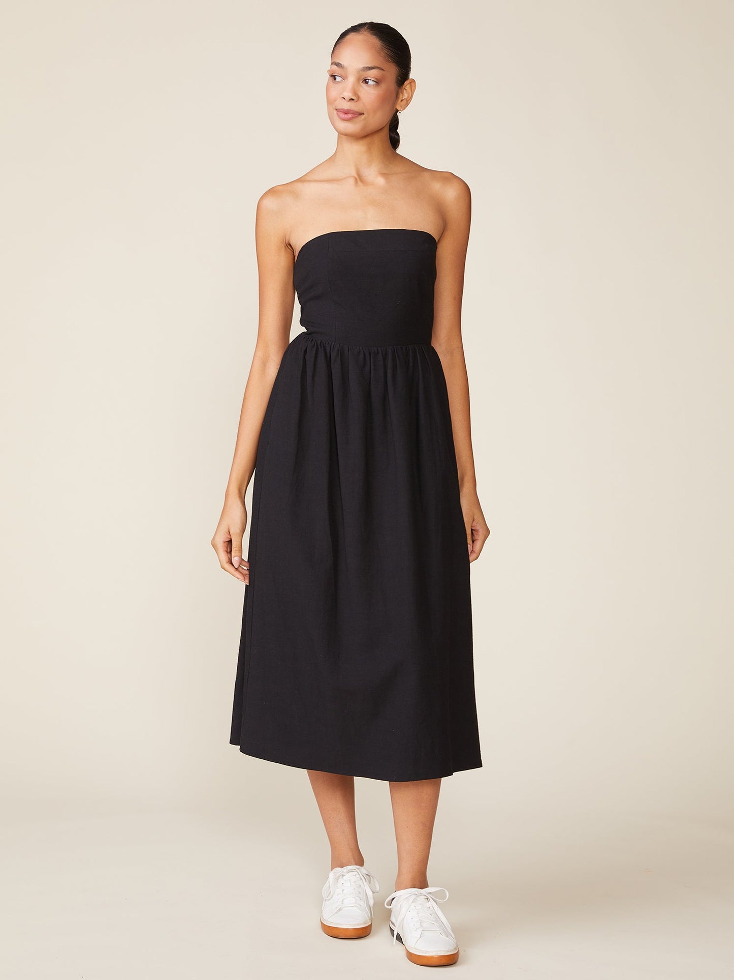 Walking on Sunshine Linen Midi Dress