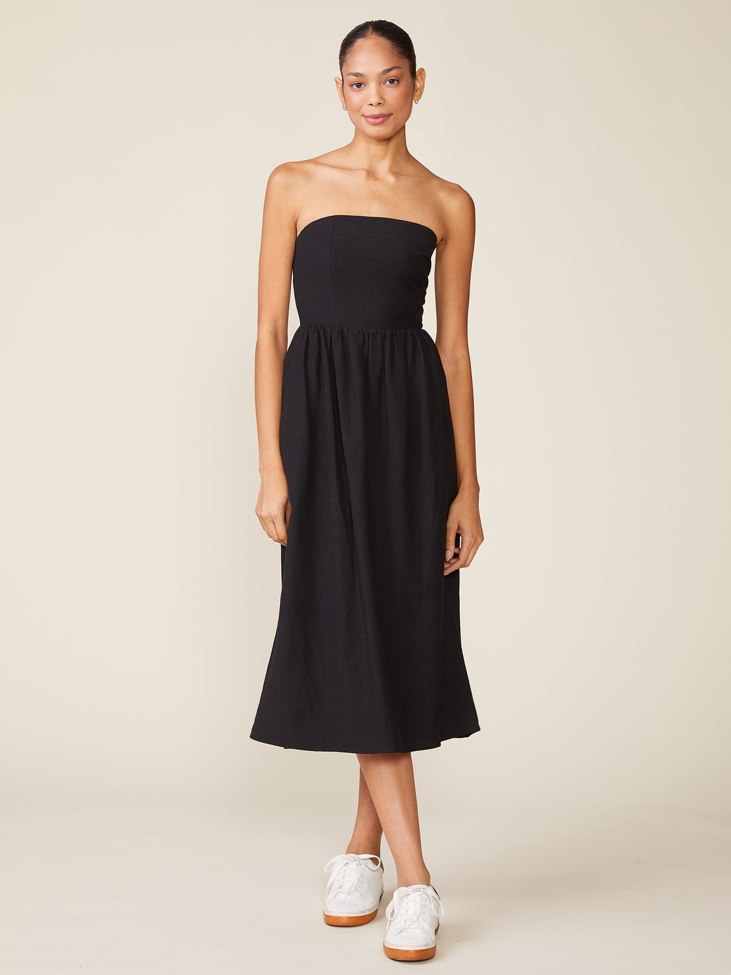 Walking on Sunshine Linen Midi Dress
