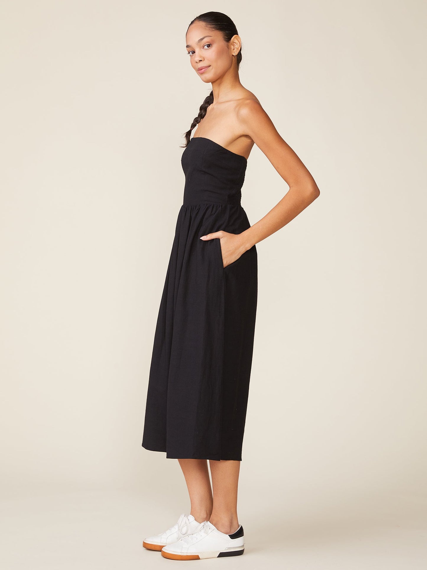 Walking on Sunshine Linen Midi Dress