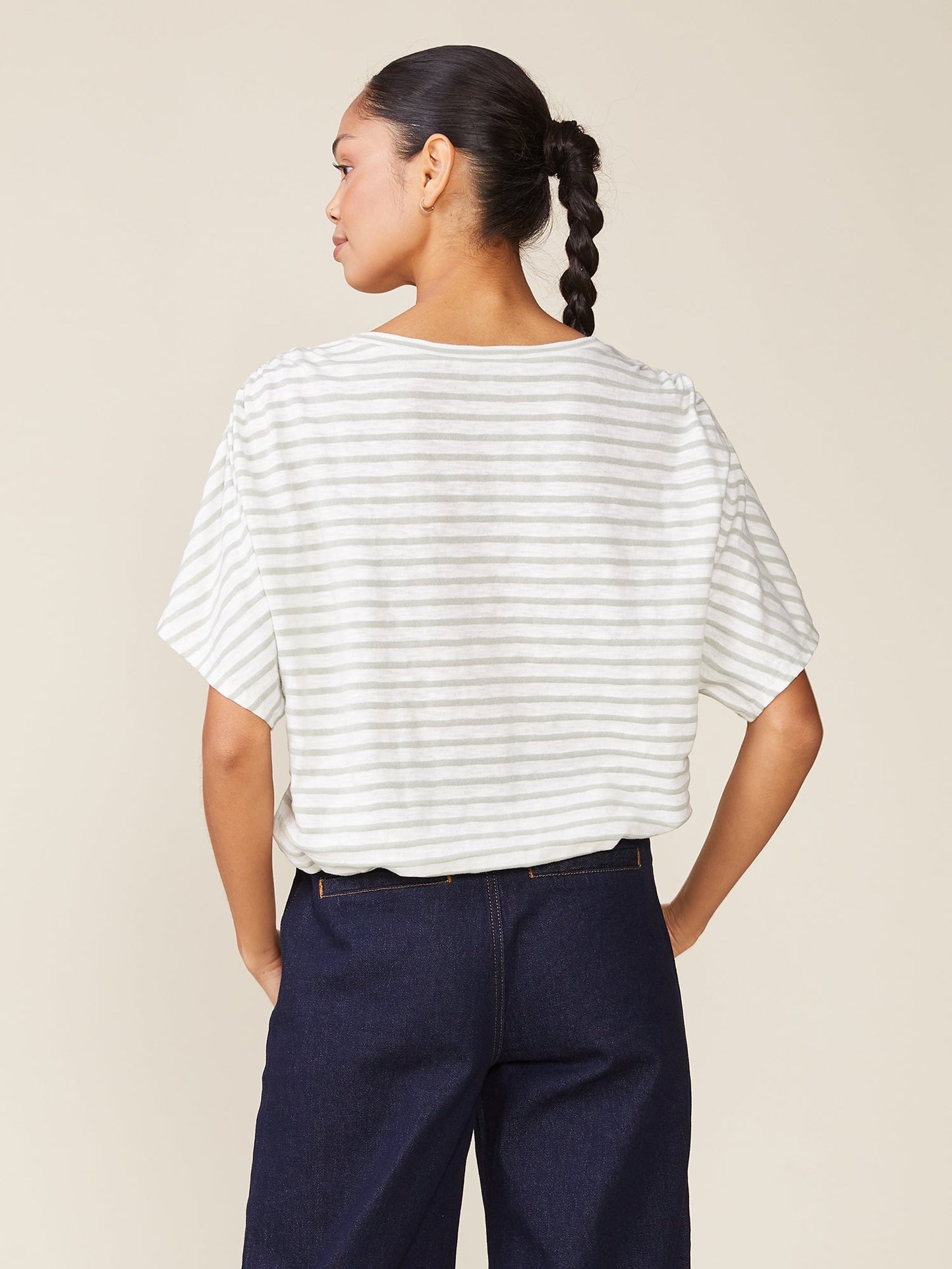 Walk the Line Stripe Bubble Hem Tee