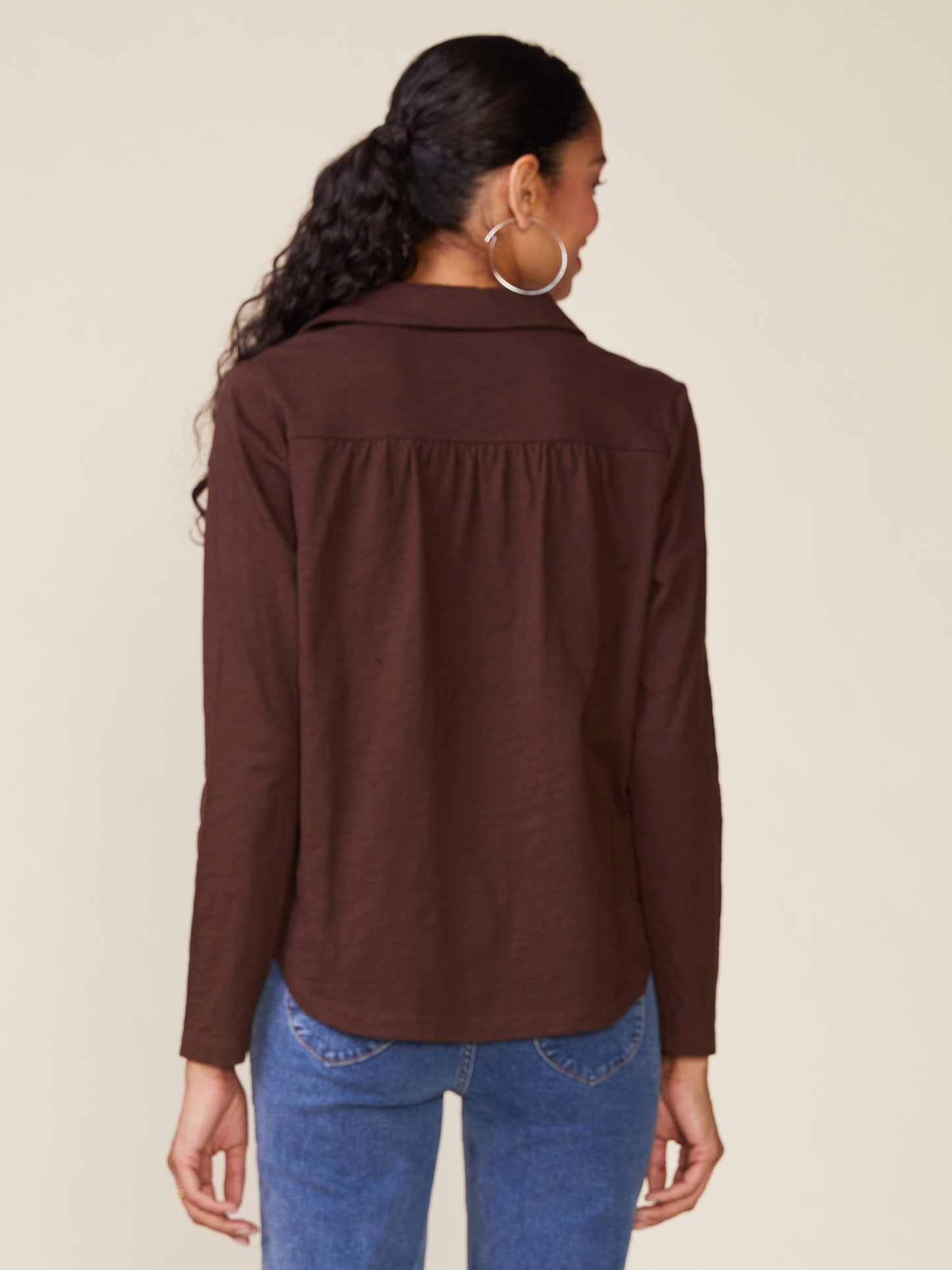 Long Sleeve Popover Slub Henley