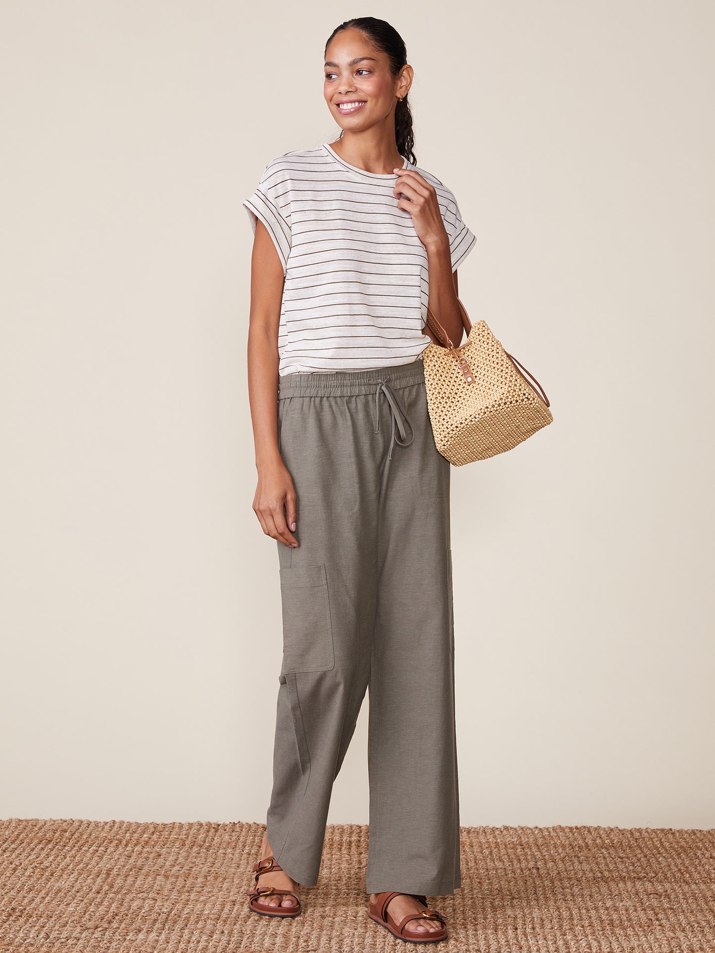 Stripe Cuffed Tee