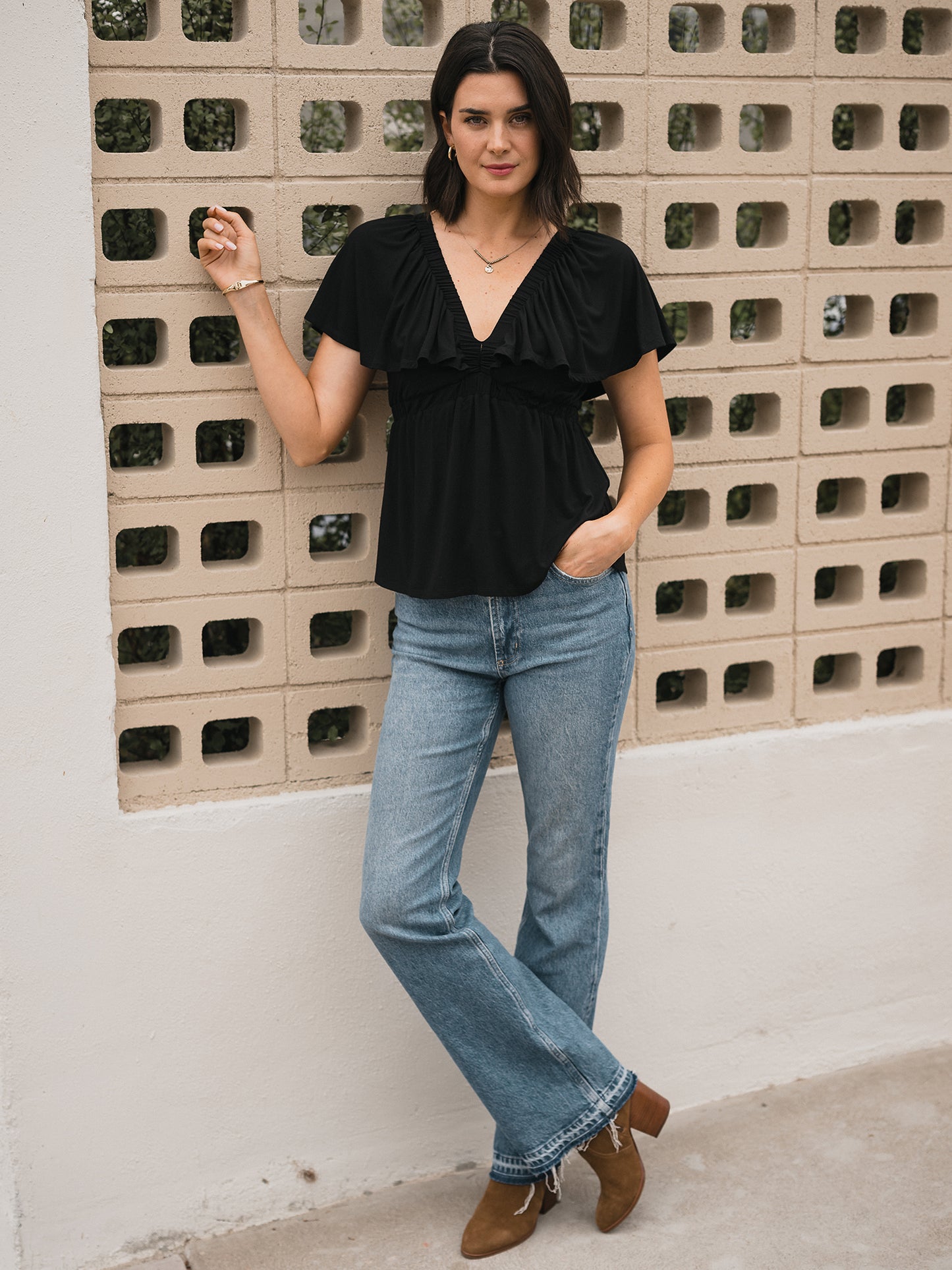 Legendary Modal Ruffle Top