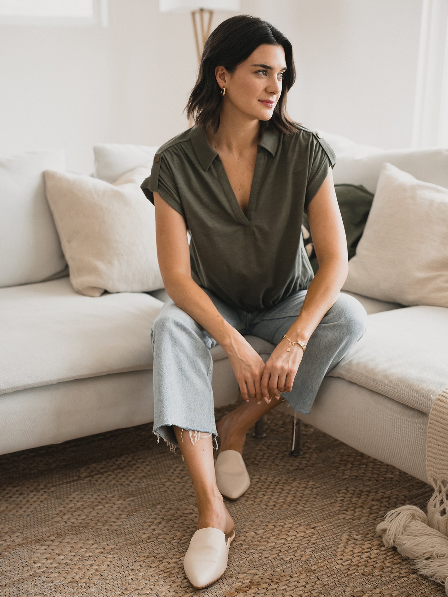 Slub Tab Sleeve Popover