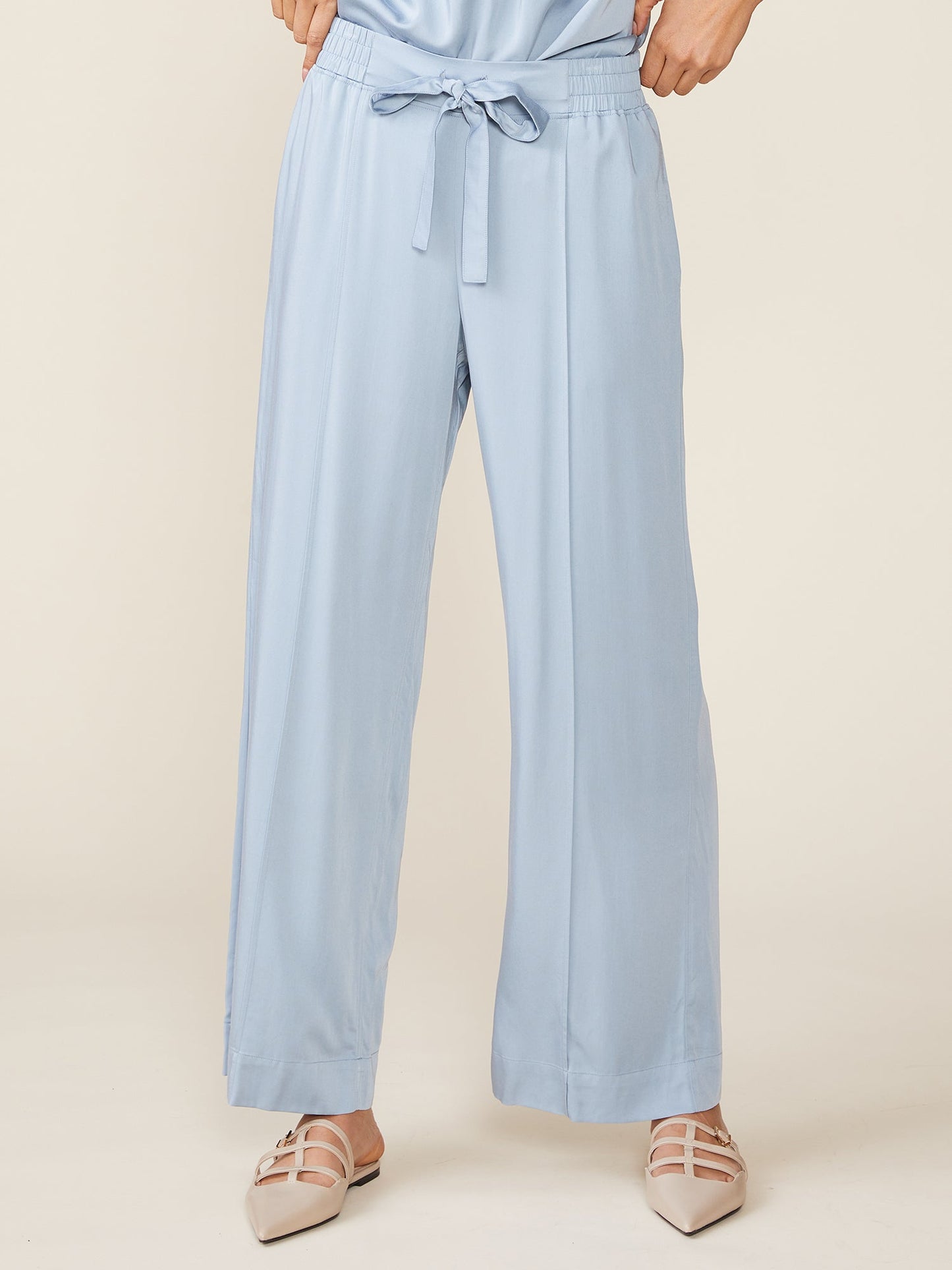 High Fidelity Seamed Tencel Pull On Pants