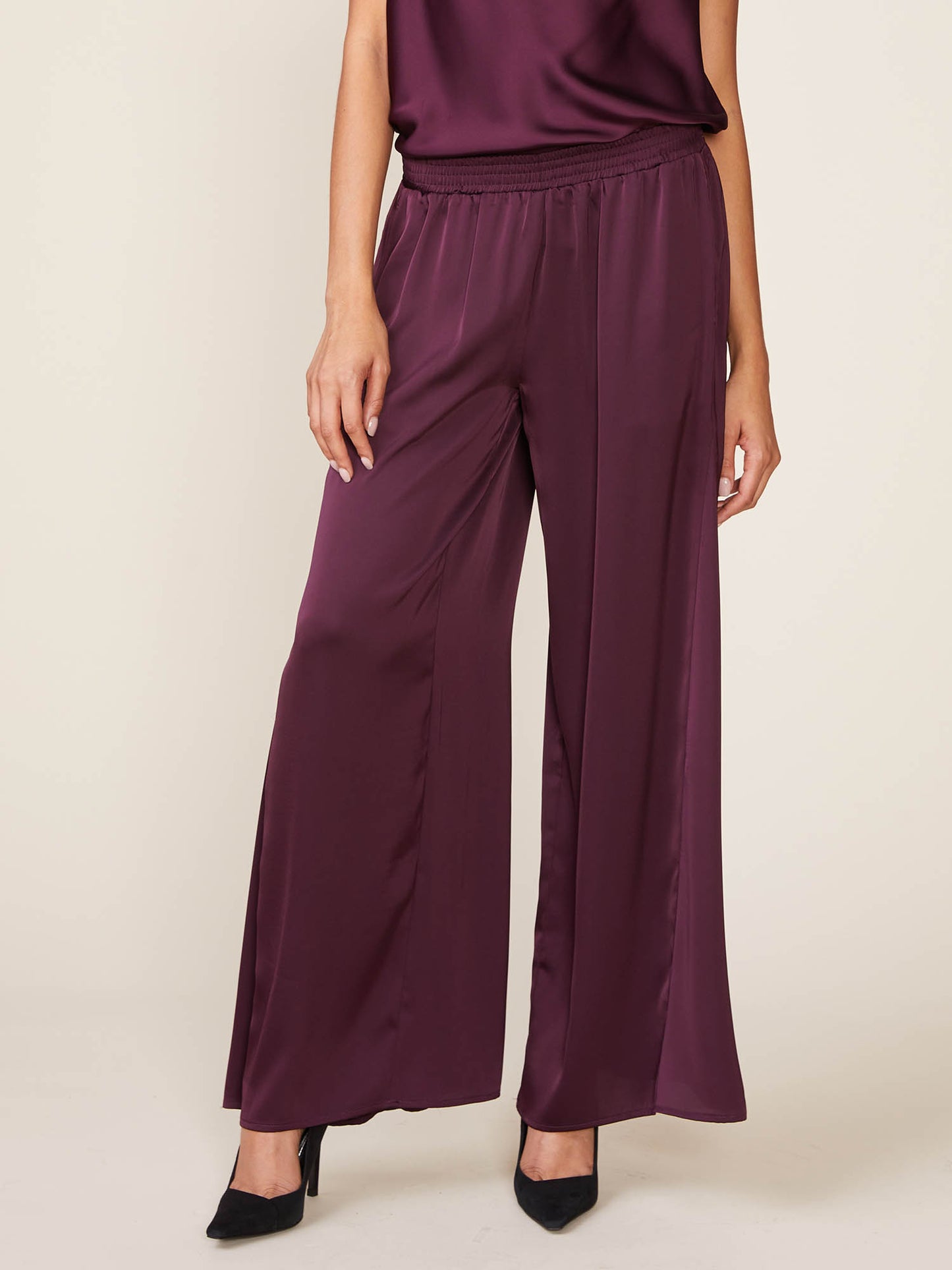Satin Godet Pants