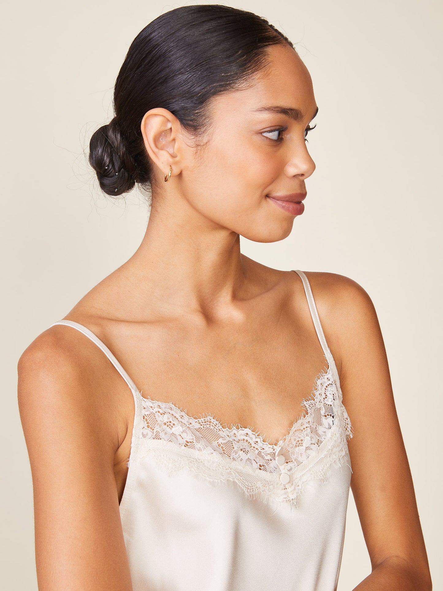 Lace Trim Satin Cami