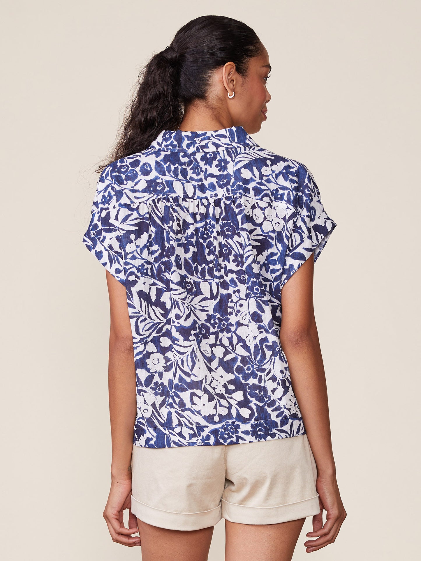 Printed Button Down Top