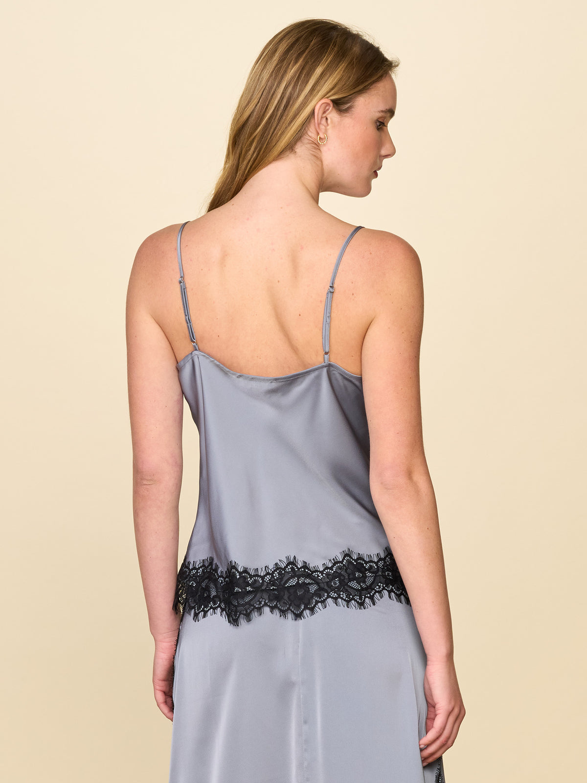 Lace Trim Satin Cami