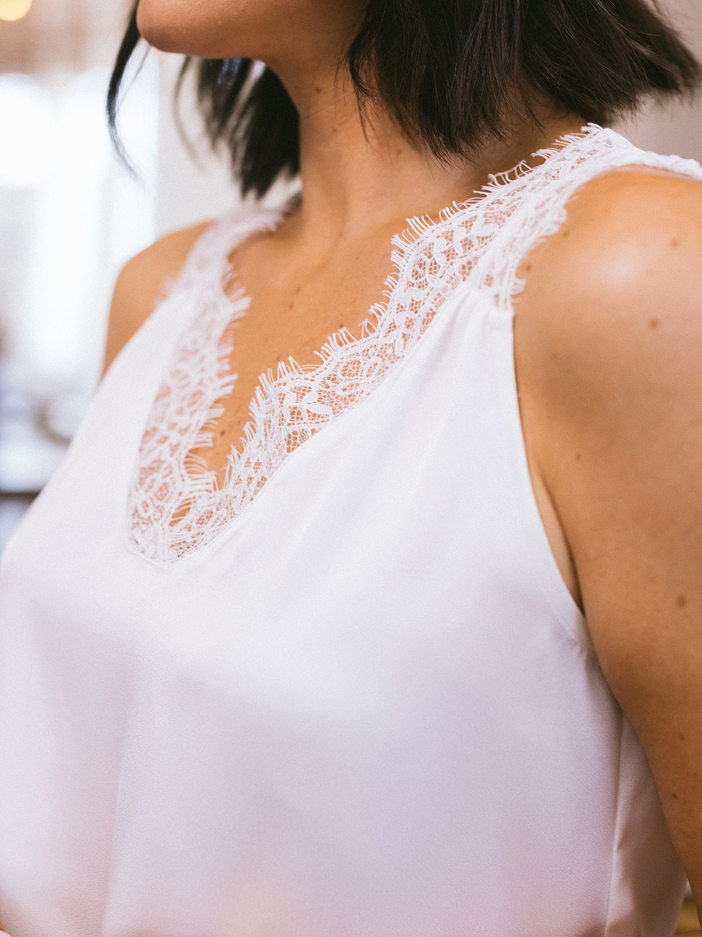 Made You Look Lace Trim Cami
