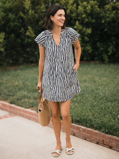 Linen Blend Double Flutter Popover Mini