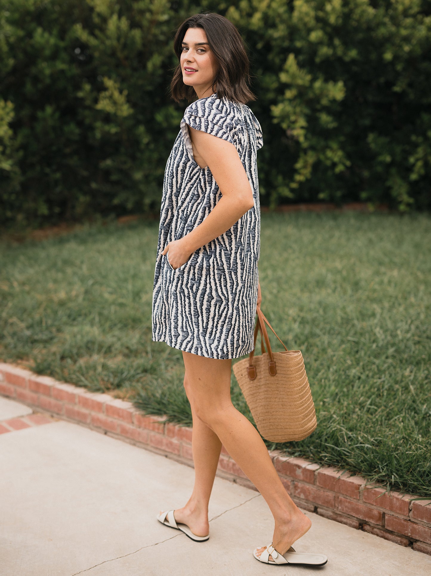 Linen Blend Double Flutter Popover Mini