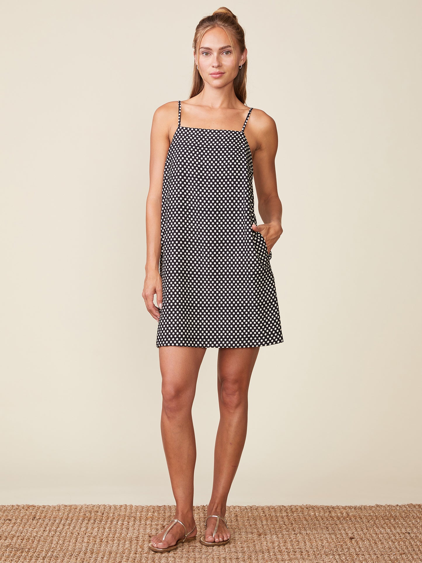 Polka Dot Spaghetti Strap Mini Dress