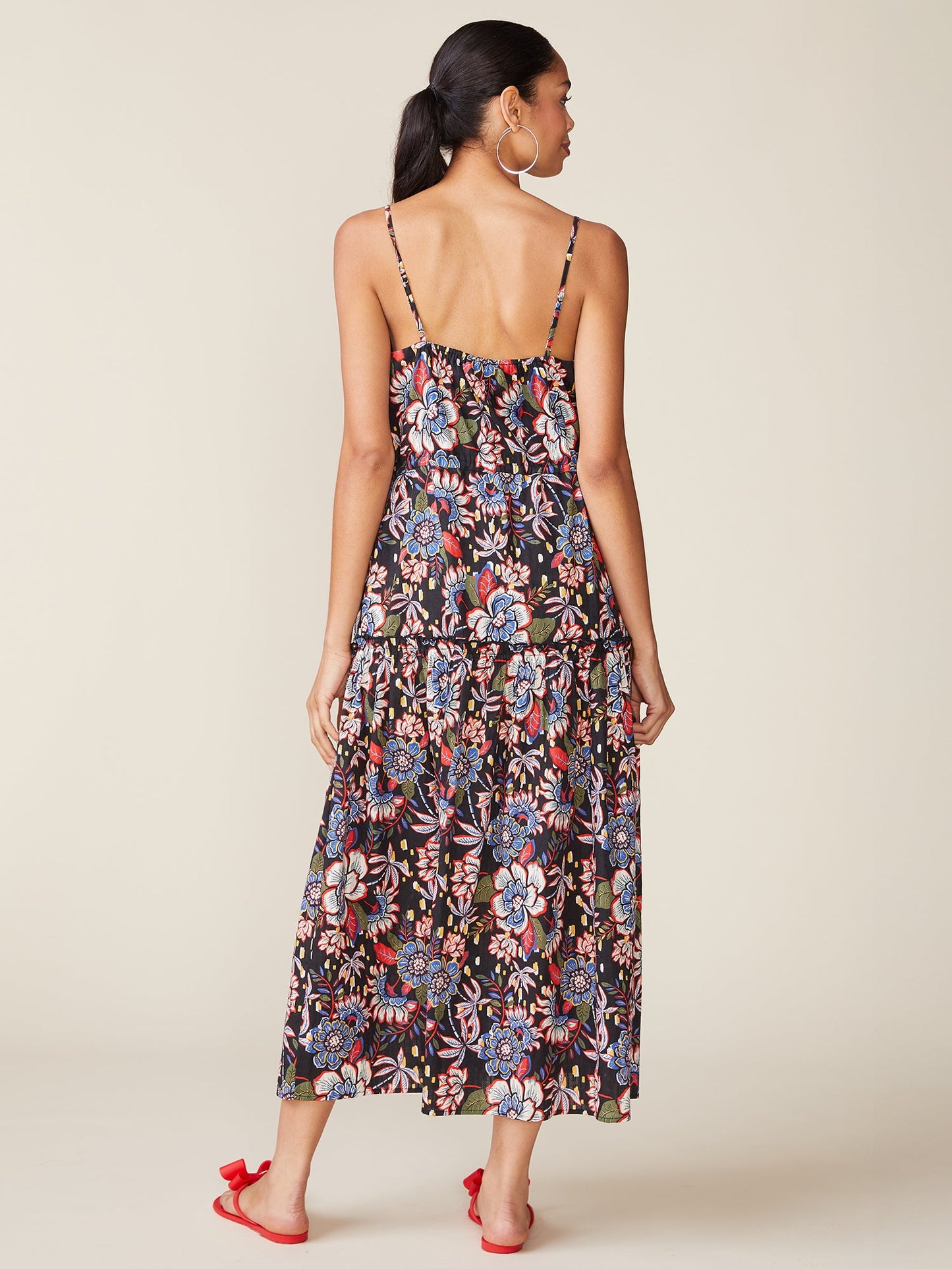 Textured Side Tie Maxi Dress