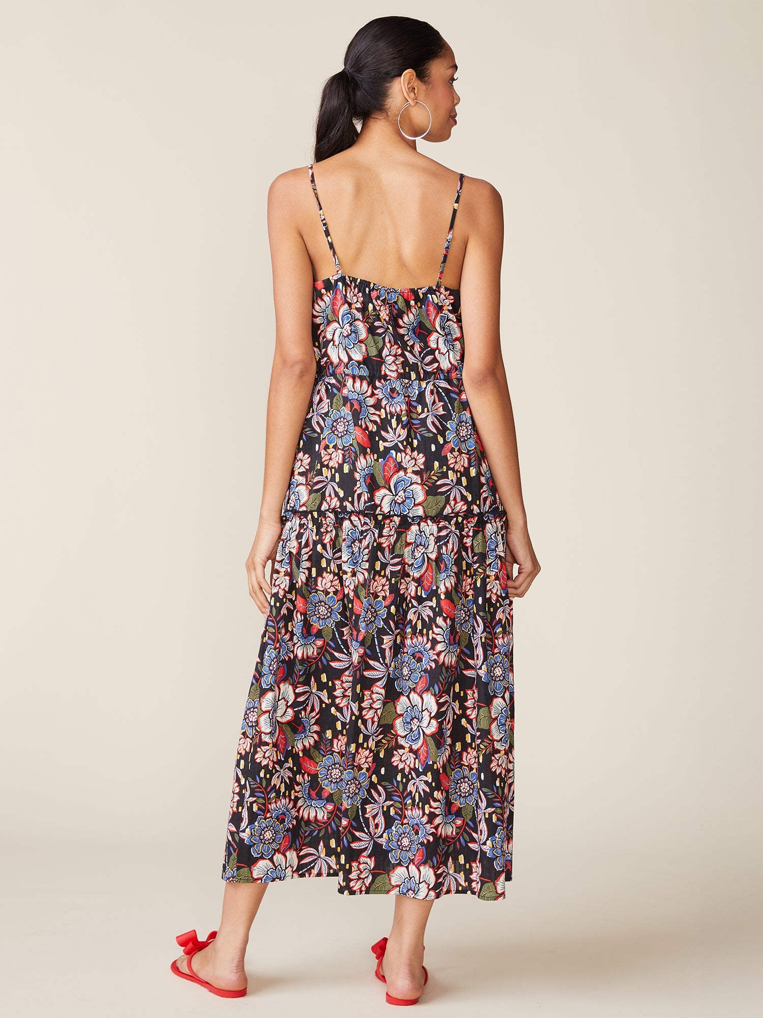 Textured Side Tie Maxi Dress