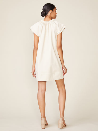 Double Sleeve Vegan Leather Dress