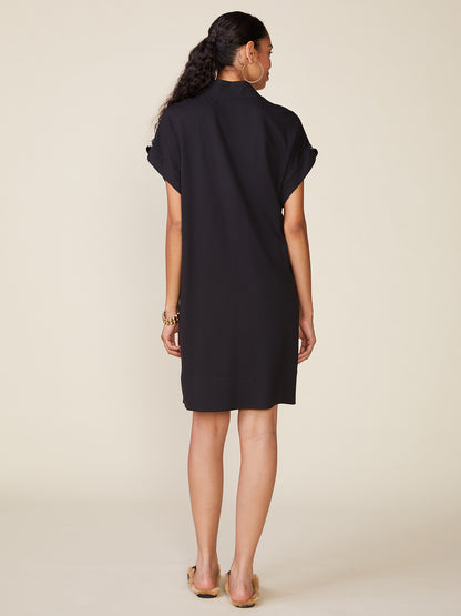 Cuffed Belted Ponte Mini Dress