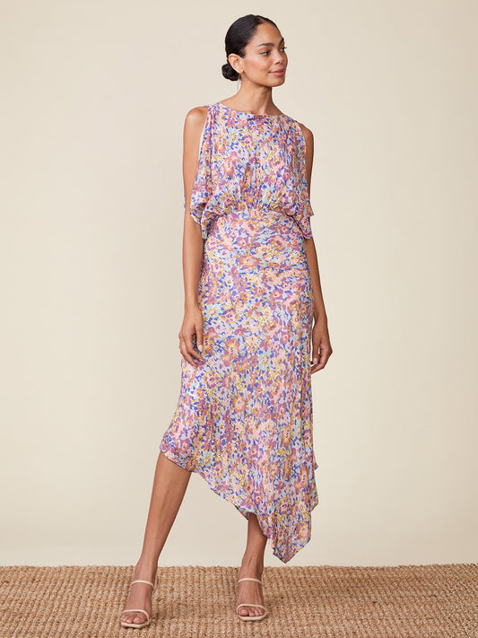 Floral Printed Bias Dress