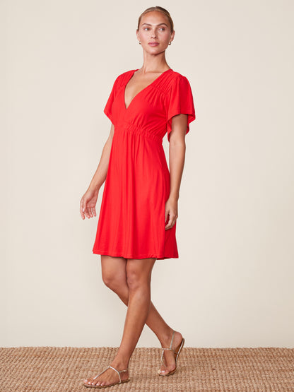 Legendary Cinched V-neck Mini Dress