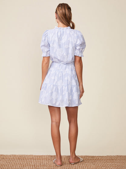 Jacquard Stripe Tiered Dress