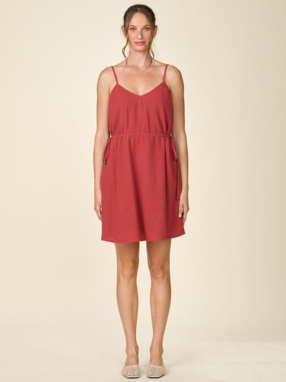 Spaghetti Strap Gauze Mini Dress
