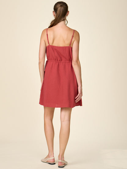 Spaghetti Strap Gauze Mini Dress