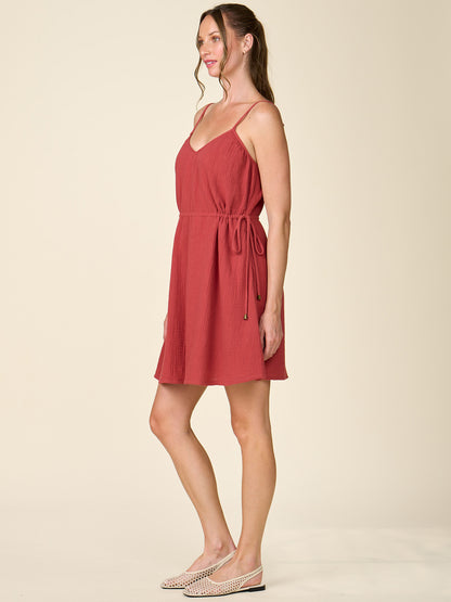Spaghetti Strap Gauze Mini Dress