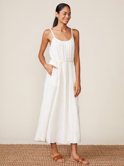 Boho Textured Maxi with Tie