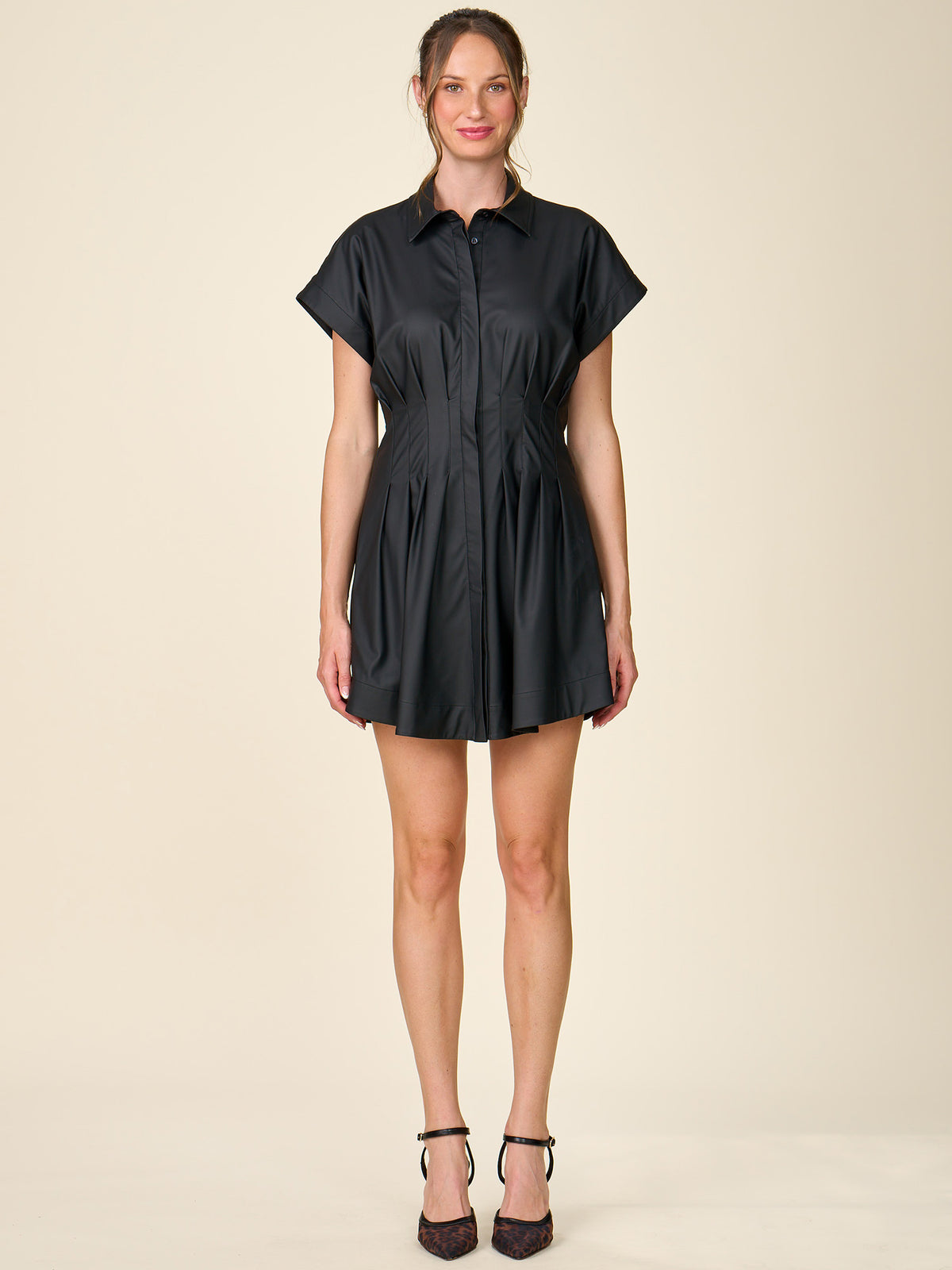 Corset Vegan Leather Dress