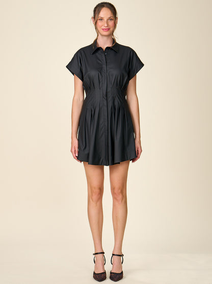 Corset Vegan Leather Dress