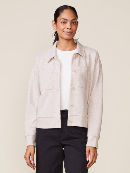 Brushed Knit Twill Jacket