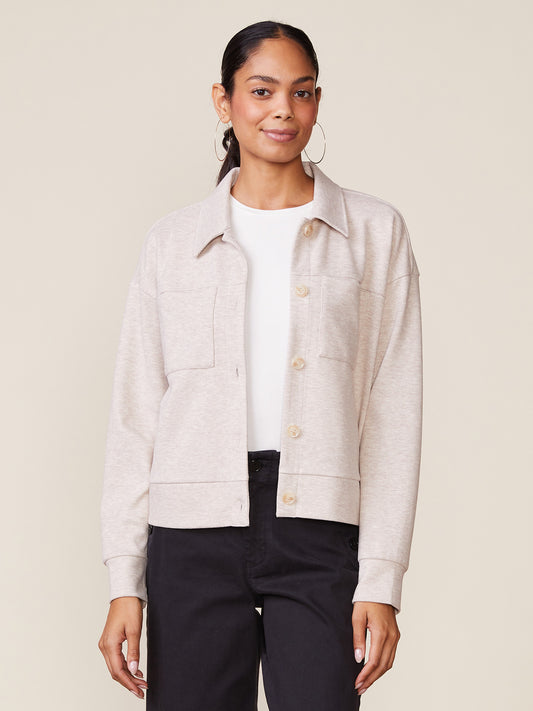 Brushed Knit Twill Jacket