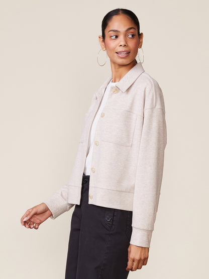 Brushed Knit Twill Jacket