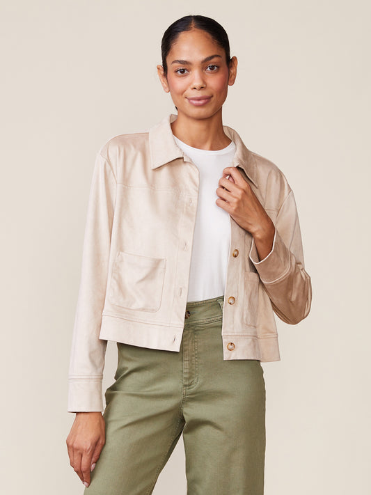 Suede Patch Pocket Jacket
