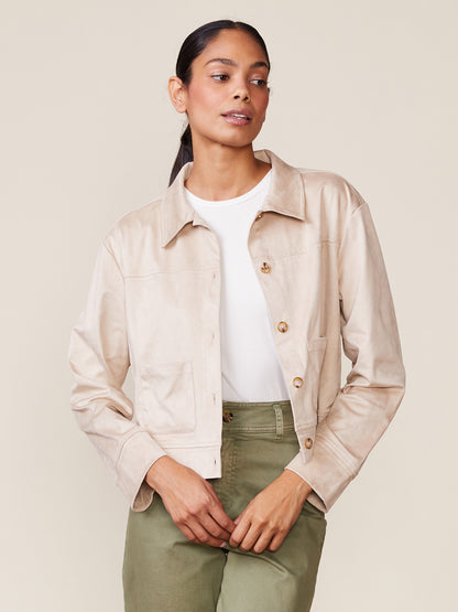 Suede Patch Pocket Jacket