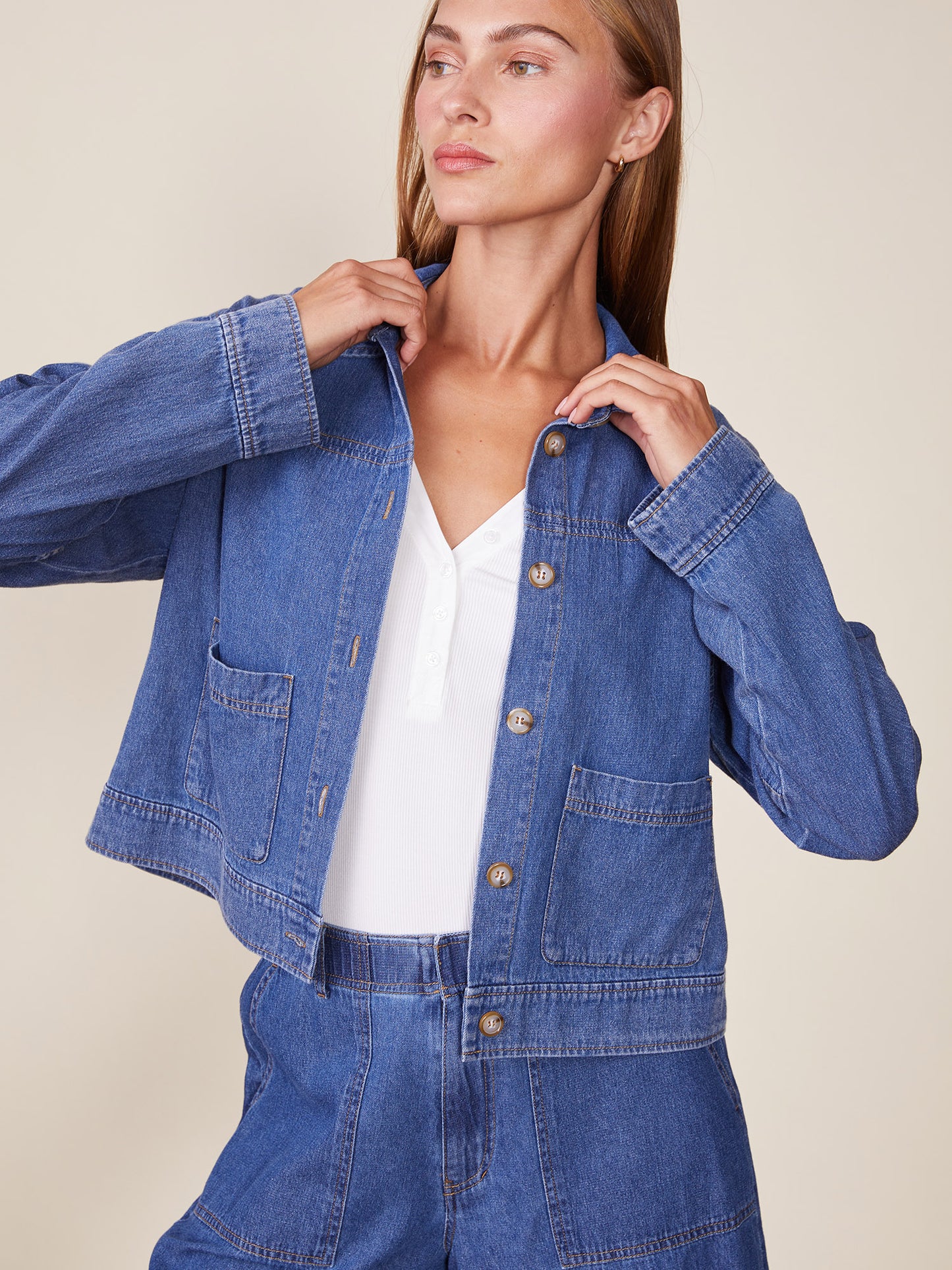 Denim Patch Pocket Jacket
