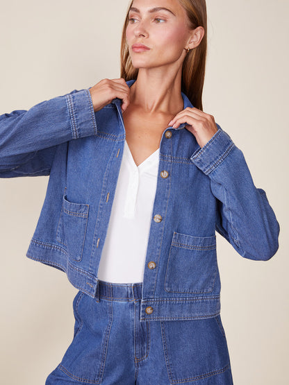 Denim Patch Pocket Jacket