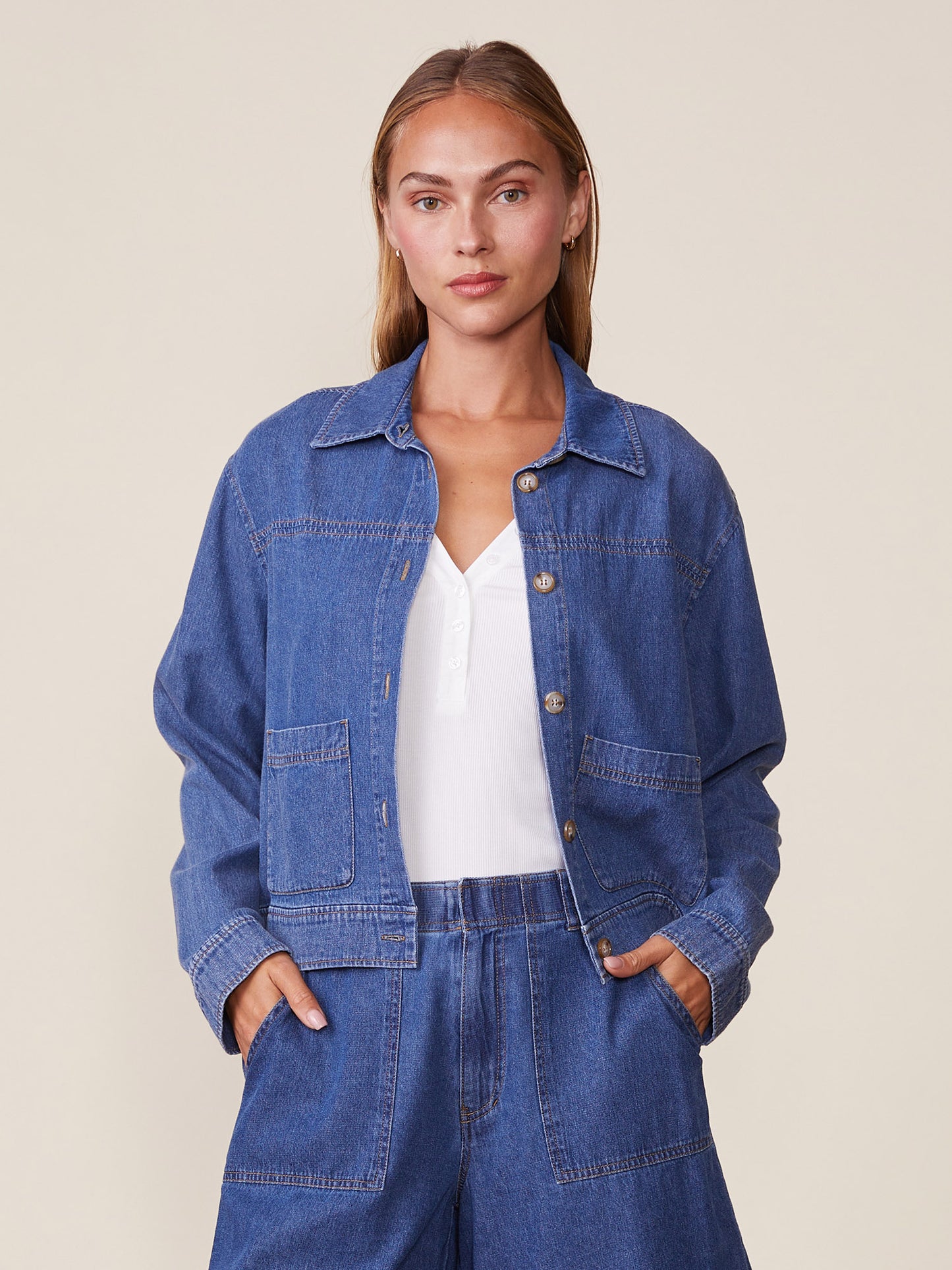 Denim Patch Pocket Jacket