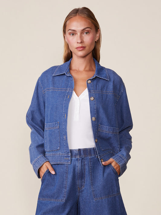 Denim Patch Pocket Jacket