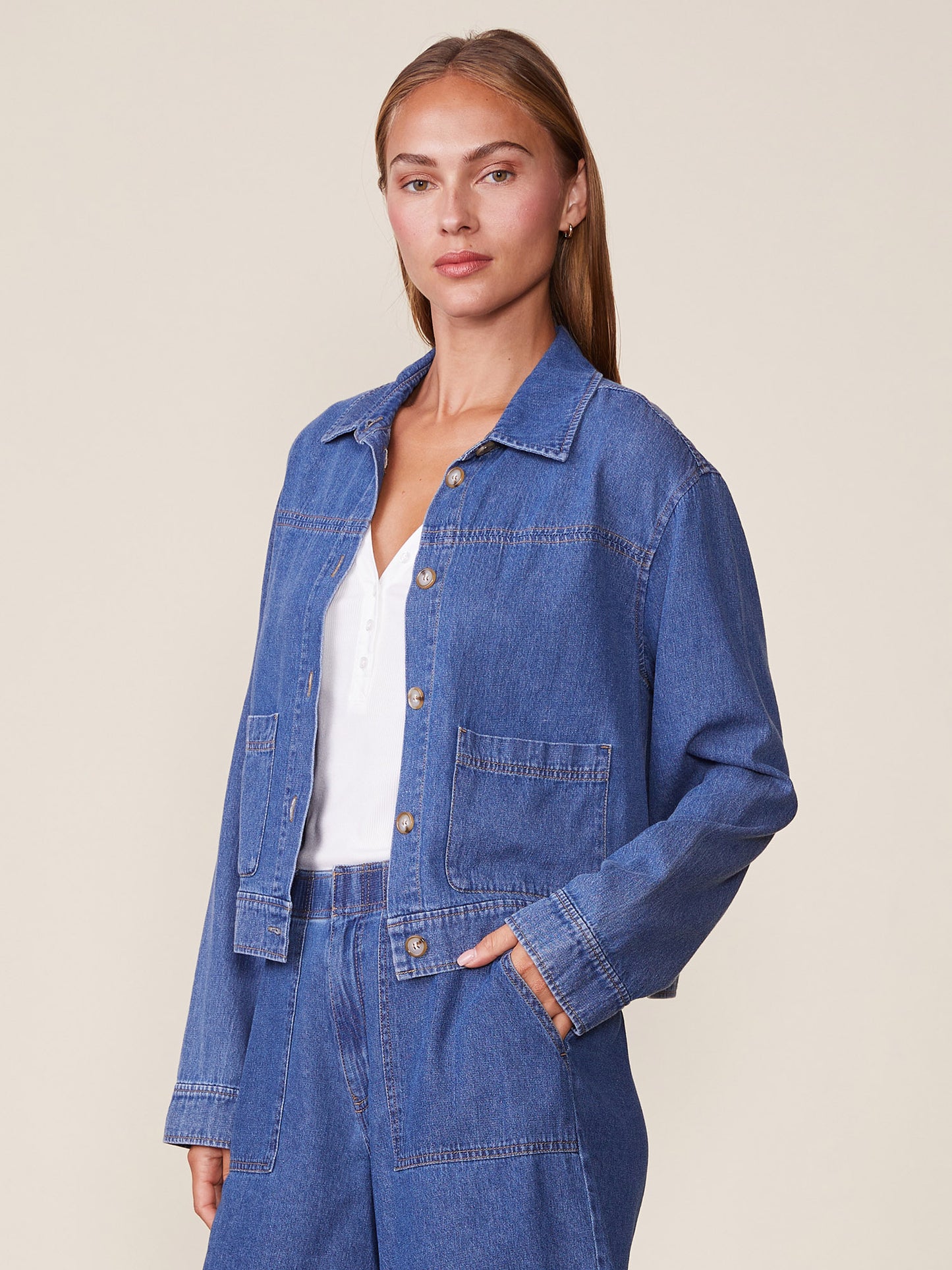 Denim Patch Pocket Jacket