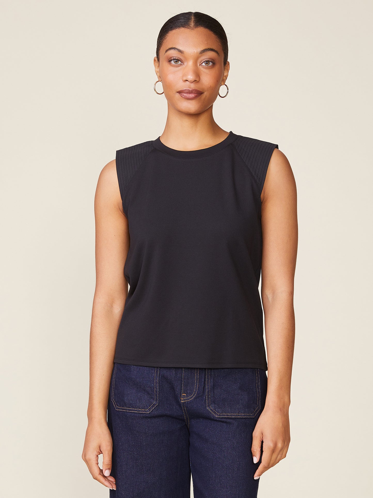 Mercury Ponte and Poplin Trapunto Tee