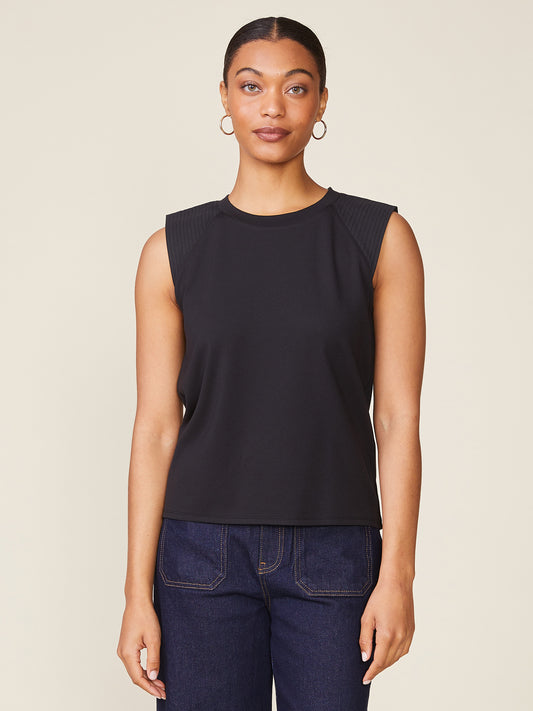 Mercury Ponte and Poplin Trapunto Tee
