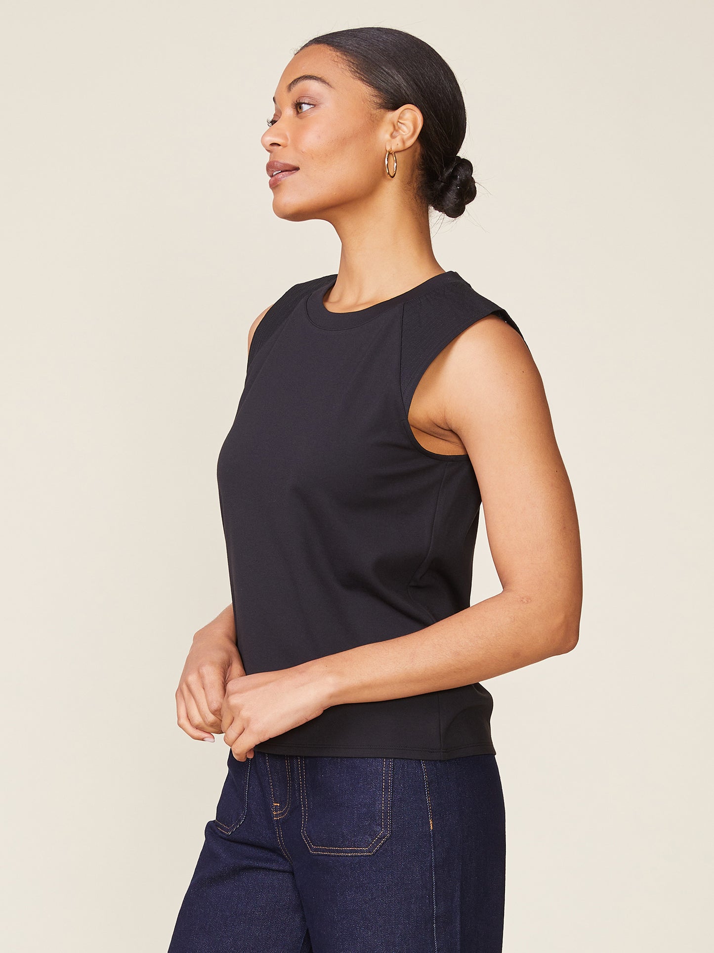 Mercury Ponte and Poplin Trapunto Tee