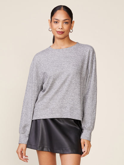 Rainbow Knit Seamed Detail Pullover