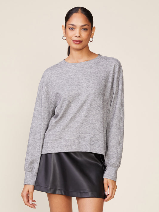 Rainbow Knit Seamed Detail Pullover