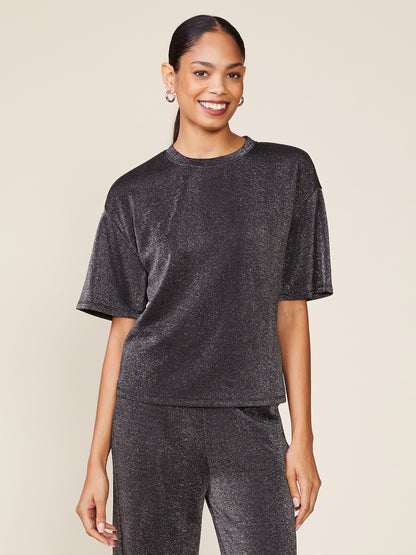 Glitter Knit Oversized Tee