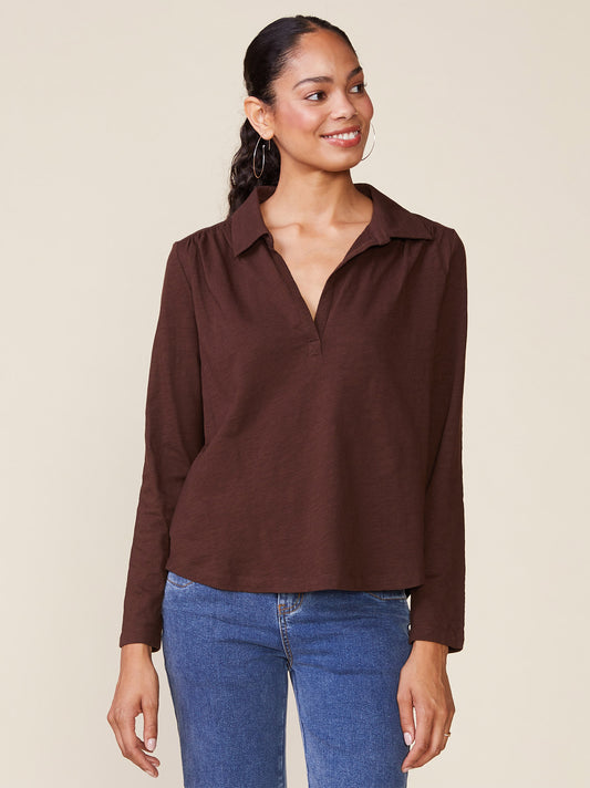 Long Sleeve Popover Slub Henley