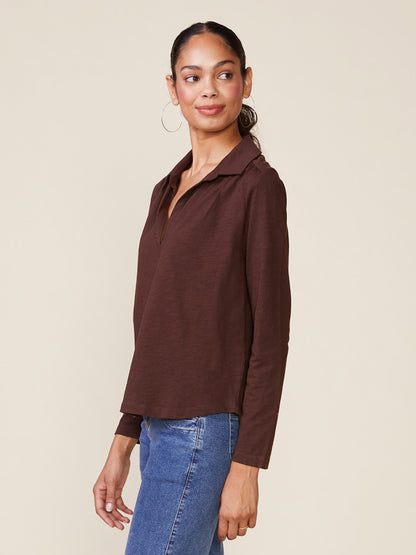 Long Sleeve Popover Slub Henley