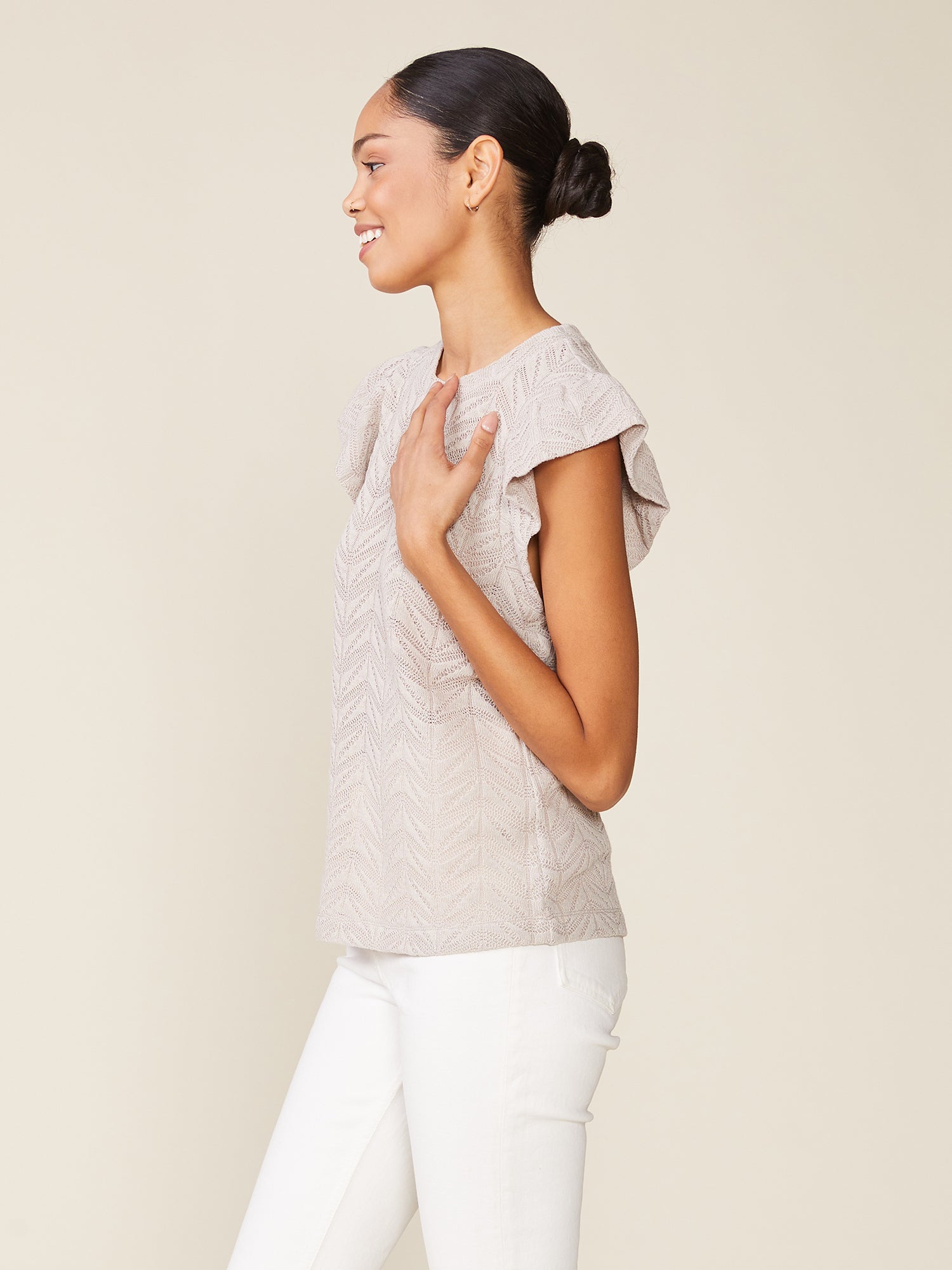 Loved by You Flutter Sleeve Crew