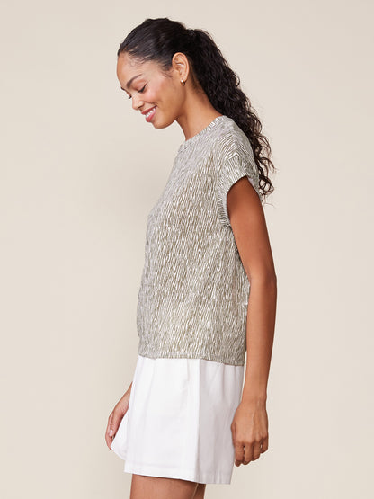 Printed Linen Like Tee